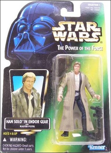 Star Wars: The Power of the Force 2 3 3/4" Basic Action Figures figure 34 Han Solo (in Endor Gear) (Blue Pants)