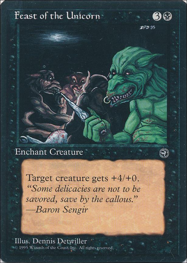 Magic the Gathering: Homelands (Base Set) card 47 Feast of the Unicorn