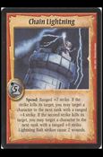 Warlord: Saga of the Storm card 139 Chain Lightning