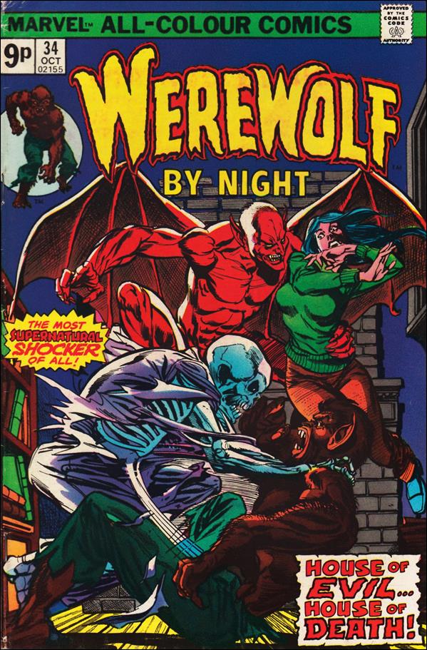 Werewolf by Night (1972) issue 34-B UK Price Cover