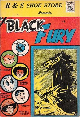 Black Fury issue 1-B Blue Bird Comics\R & S Shoe Store Cover