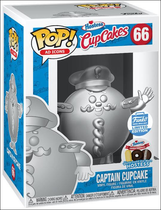 POP! Ad Icons figure 66-B Captain Cupcake (Silver) Funko Shop Exclusive