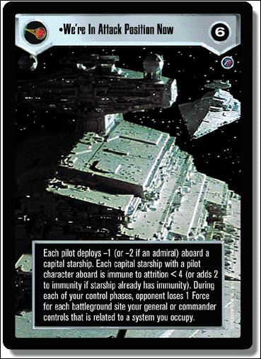 Star Wars: Death Star II Limited (Base Set) card 5 We're In Attack Position Now