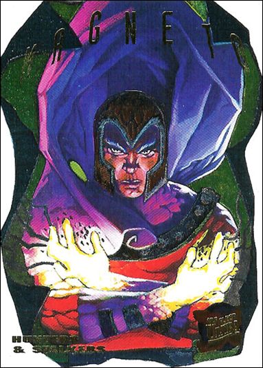 1995 Fleer Ultra X-Men (Hunters & Stalkers Subset) card 8 Magneto (Rainbow Foil)