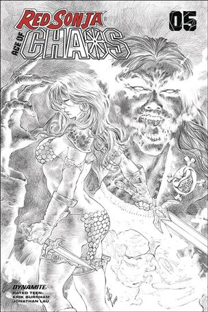 Red Sonja: Age of Chaos issue 5-N Alan Quah 1:25 Black & White Cover