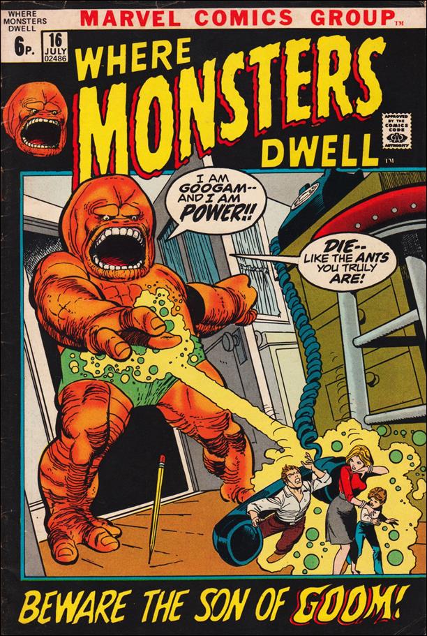 Where Monsters Dwell (1970) issue 16-B UK Price Cover