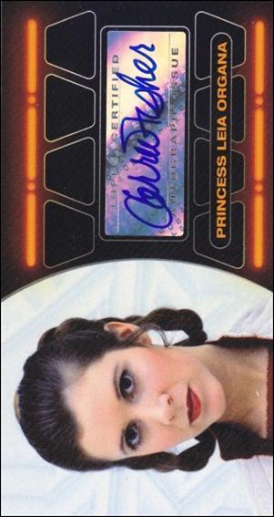 Empire Strikes Back 3D Widevision (Autograph Subset) card nn-CF Carrie Fisher / Princess Leia Organa