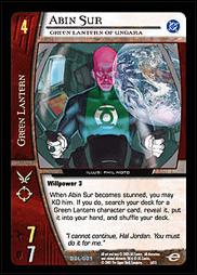 Green Lantern Corps: VS System (Base Set) card DGL-001 Abin Sur (Green Lantern of Ungara)