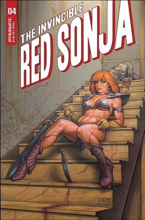 Invincible Red Sonja issue 4-B Joseph Michael Linsner Cover