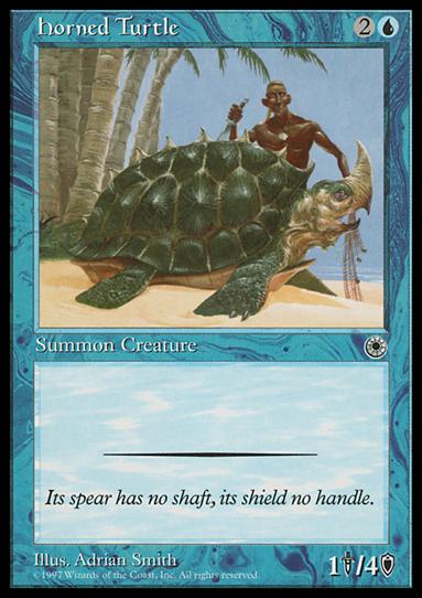 Magic the Gathering: Portal (Base Set) card 57 Horned Turtle