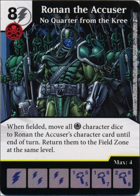 Marvel Dice Masters Guardians of the Galaxy  card 107 Ronan the Accuser:No Quarter From the Kree
