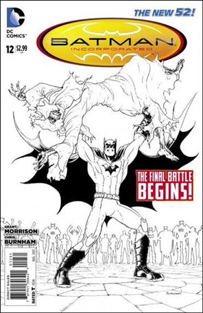 Batman Incorporated (2012) issue 12-E Chris Burnham 1:100 Black and White Cover