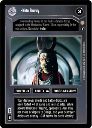 Star Wars: Coruscant Limited (Base Set) card 23 Nute Gunray
