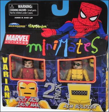 Marvel Minimates figure 72-B Bolt Face Iron Man and AIM Soldier