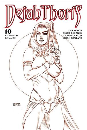 Dejah Thoris (2019) issue 10-S Joseph Michael Linsner Red Line Art Cover