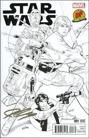 Star Wars (2015) issue 1-ZF DF B&W Cover (Signed in Gold by J. Cassaday) 1/100