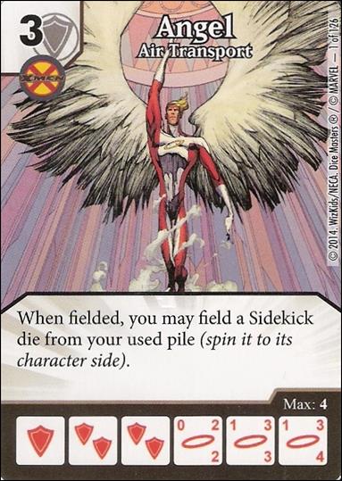 Marvel Dice Masters Uncanny X-Men  card 1 Angel: Air Transport