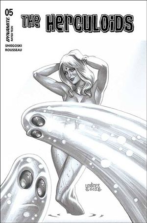 Herculoids (2025) issue 5-E Joseph Michael Linsner B&W 1:10 Cover