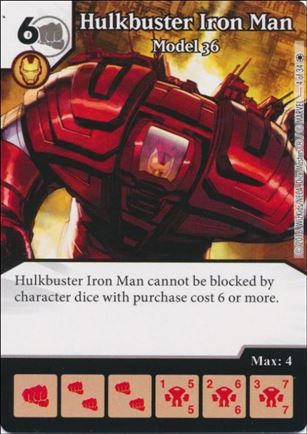 Marvel Dice Masters Iron Man and War Machine Starter Set card 4 Hulkbuster Iron Man - Model 36