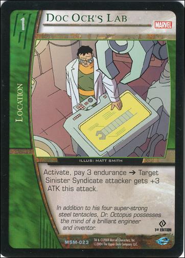 Web of Spider-Man VS System (Base Set) card 23 Doc Ock's Lab