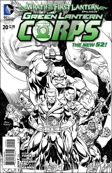 Green Lantern Corps (2011) issue 20-B 1:25 Black and White Cover