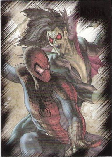 Marvel Heroes and Villains (Base Set) card 78 Spider-Man vs Morbius
