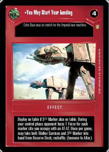 Star Wars: Tatooine Limited (Base Set) card 27 You May Start Your Landing