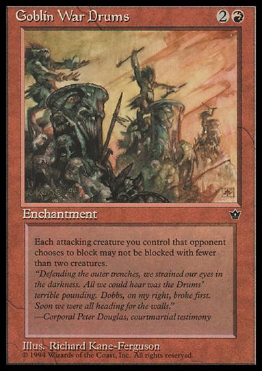 Magic the Gathering: Fallen Empires (Base Set) card 58-B Goblin War Drums