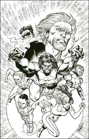 Hypernaturals issue 9-C Tom Derenick Sketch Cover