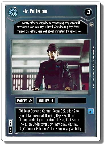 Star Wars: A New Hope Revised (Base Set) card 24 Lt. Pol Treidum