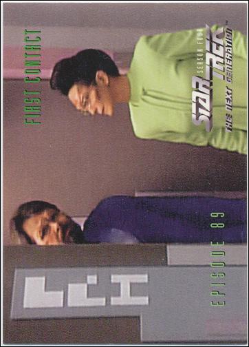 Star Trek: The Next Generation - The Episode Collection Season Four (Base Set) card 365 First Contact, Episode 89B