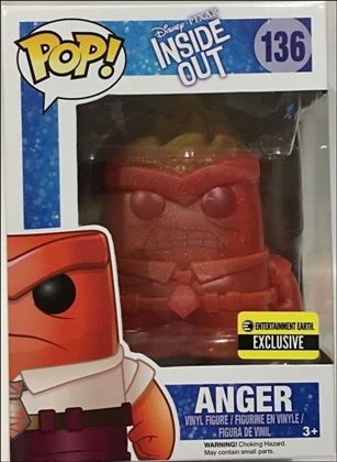 POP! Disney figure 136-C Anger (Crystal) Entertainment Earth Edition