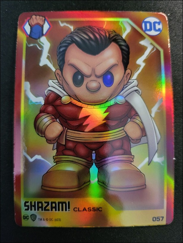 DC Comics Ooshies Collector Cards: Series 2 card 57 Shazam!: Classic Foil 