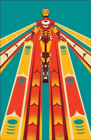 Iron Man (2020) issue 3-B Jeffrey Veregge Native American Tribute Cover