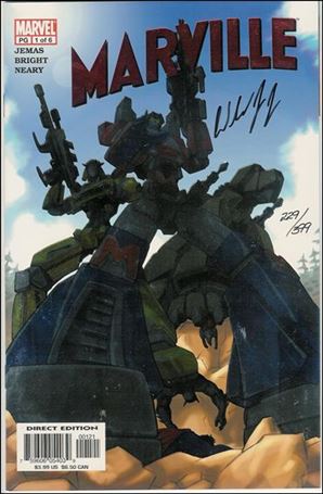 Marville issue 1-E Transformers Parody Cover (Signed by Jemas) 1/399