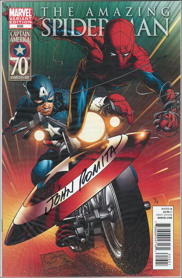 Amazing Spider-Man (1963) issue 656-E DF Quesada Cover (Signed by John Romita Sr) 1/4