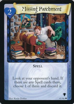 Harry Potter: Quidditch Cup (Base Set) card 41 Missing Parchment