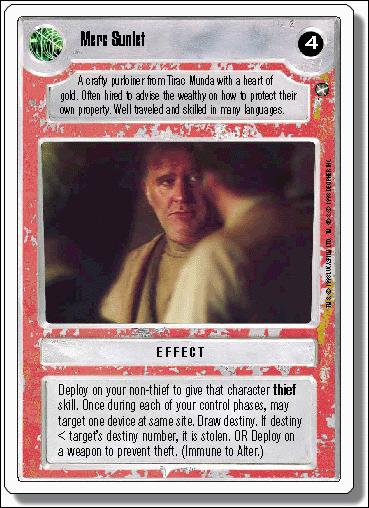 Star Wars: A New Hope Revised (Base Set) card 115 Merc Sunlet