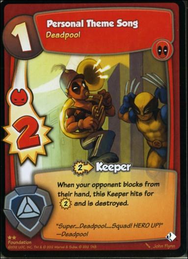 Super Hero Squad (Base Set) card 50 Personal Theme Song - Deadpool