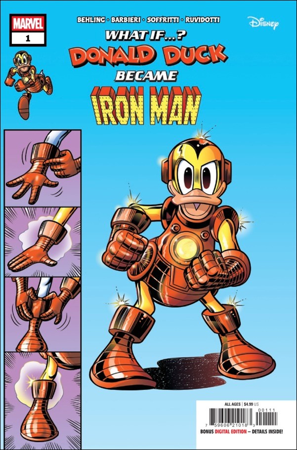 Marvel & Disney: What If...? Donald Duck Became Iron Man issue 1 Donald Soffritti Cover