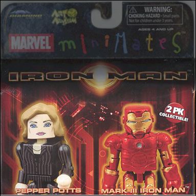 Marvel Minimates figure 58 Pepper Potts and Mark III Iron Man