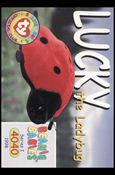 Beanie Babies Series 1 (Base Set) card 95 Lucky the Ladybug