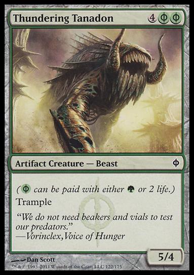 Magic the Gathering: New Phyrexia card 122 Thundering Tanadon