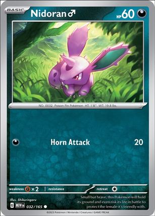 Pokemon: Scarlet & Violet - 151 (Base Set) card 032/165 Nidoran (M) 
