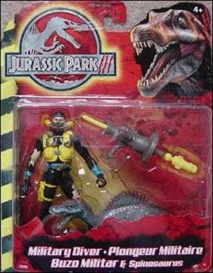 Jurassic Park III (Movie) Action Figures figure 6 Military Diver & Spinosaurus