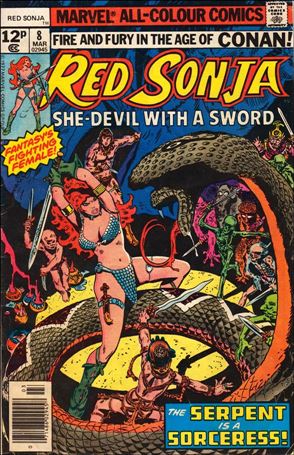 Red Sonja (1977) issue 8-B UK Price Cover
