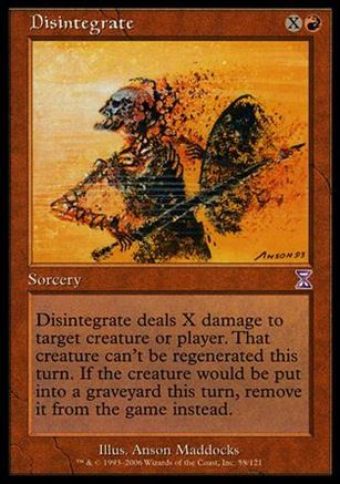 Magic the Gathering: Time Spiral (Timeshifted Subset) card 58 Disintegrate