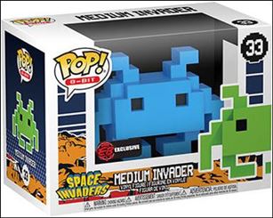 POP! 8-Bit figure 33-C Medium Invader (Blue) GameStop Exclusive