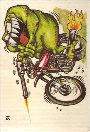 Silly Cycles (Base Set) card 51-B  (Fan Art on Back)