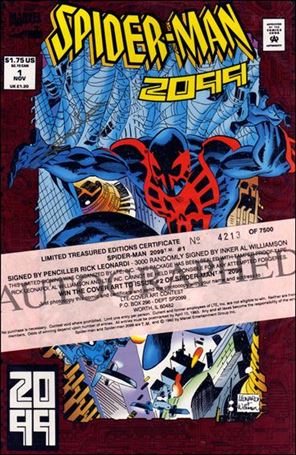 Spider-Man 2099 (1992) issue 1-D Limited Treasured (Signed by Rick Leonardi) 1/7500